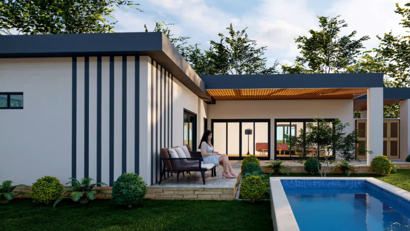 Piscina de retiro de 135m2 Villa Hua Hin