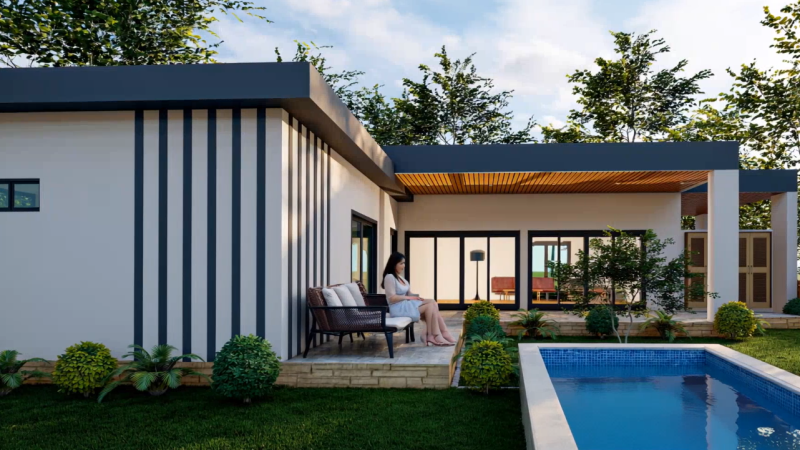 Piscina de retiro de 135m2 Villa Hua Hin