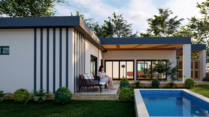 Piscina de retiro de 135m2 Villa Hua Hin