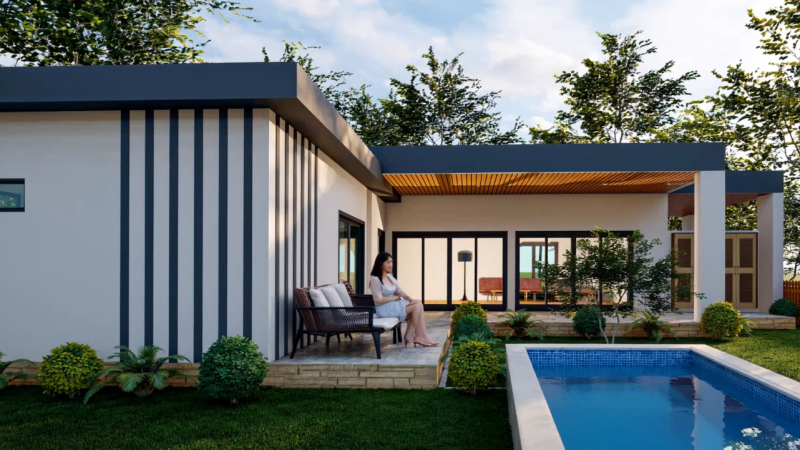 Piscina de retiro de 135m2 Villa Hua Hin
